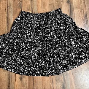 Black and White Polka Dot Women's Skirt